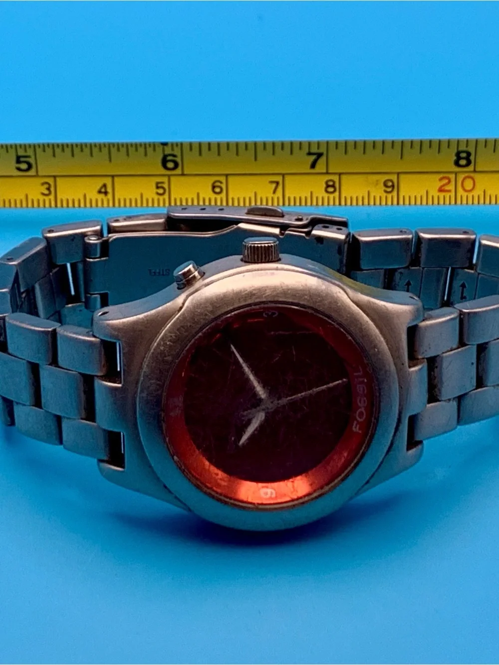 FOSSIL KALEIDO LI2092 University Of Oklahoma Men’s Vtg Wristwatch Works New Batt